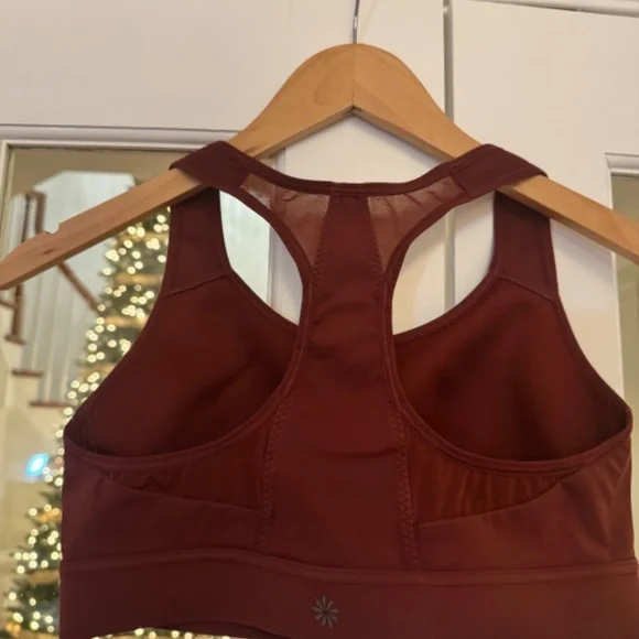 Athleta Hustle Bra Womens 34B/C, RED/RUST COLOR - Picture 2 of 2